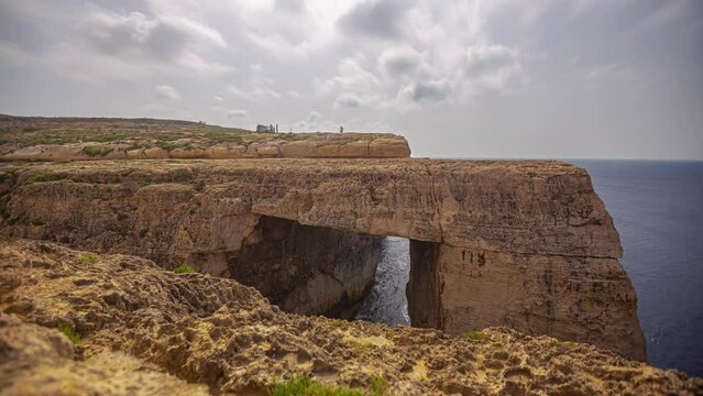 The Blue Wall and Grotto Viewpoint in Zurrieq on the Island of Malta.