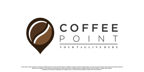Vector coffee logo design for cafe or restaurant Premium Vector