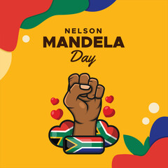Nelson Mandela Day Celebration Vector