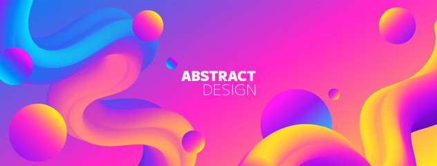 Colorful abstract geometric background. Liquid dynamic gradient waves. Fluid marble texture. . Vector illustration