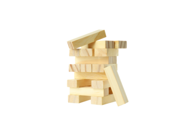 PNG, wooden cubes, risk concept