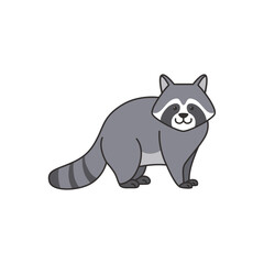 Raccoon icon on white background for graphic and web design. Simple vector sign. Internet concept symbol for website button or mobile app
