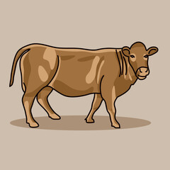 illustration of a soft cow to commemorate Eid al-Adha