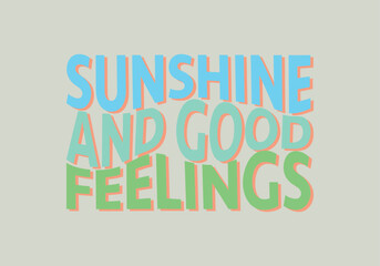 Fototapeta premium Beautiful tropical illustration with trendy lettering. Cute hand drawn summer prints. Perfect for stickers, labels, tshirts, banner, tags. Vector isolated phrases and quotes.