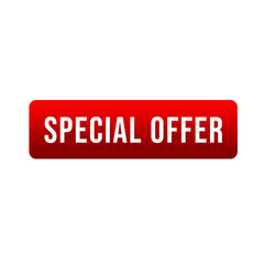 Special Offer ribbon banner icon isolated on Transparent background.