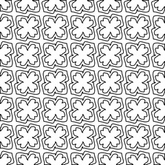 Stylish texture with figures from lines. Line art. Black and white pattern. Abstract background for web page, textures, card, poster, fabric, textile.