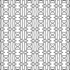 Stylish texture with figures from lines. Line art. Black and white pattern. Abstract background for web page, textures, card, poster, fabric, textile.