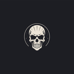 Skull logo design vector illustration
