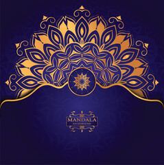 Vector golden color mandala art