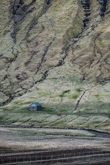 Obraz premium Beautiful landscape nature scenery of Faroe Islands, Denmark in Atlantic Ocean for serenity, quiet and peaceful adventure trekking outdoor holiday vacation for climbing and hiking