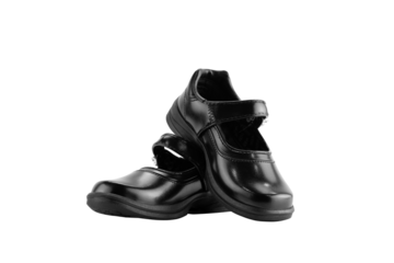 Black girl student shoes isolated on white background with clipping path. Back to school concept