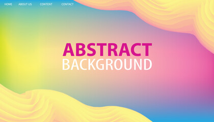 3d Poster with Fluid Shape. Landing Page Template. Abstract Futuristic Vector Background. Wave Music Poster Concept with Neon Pink and Blue Colors. Modern Website 