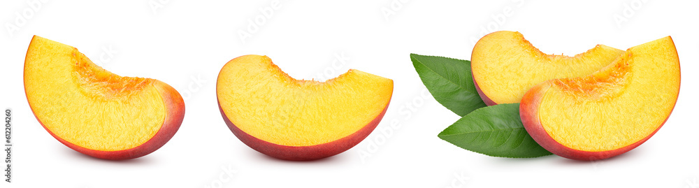 Wall mural Peach isolated on white background clipping path