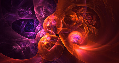 3D rendering abstract fantasy light fractal background