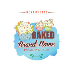 Label banner design for various snacks