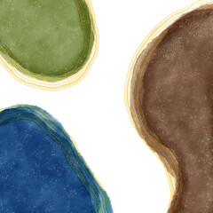 Abstract art geometric shape. Stylish modern wall art for wall decoration