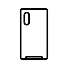 Black line icon for Back cover