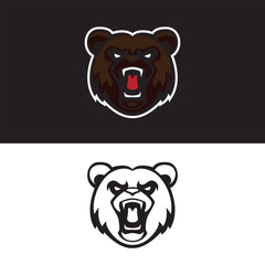 Roar bear mascot logo