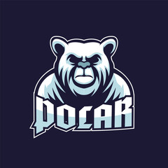 Polar bear sports esports logo mascot