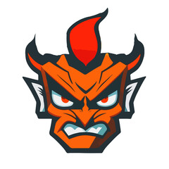 Fear the Devil: Angry Demon's Evil Eyes - A Scary Monster's Dangerous Face