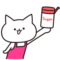 色加工ok　ねこ素材No.222 砂糖