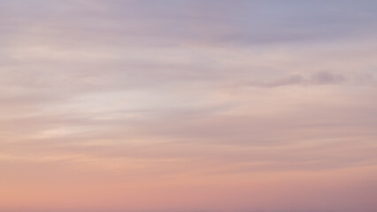 Dramatic sunset sky with clouds