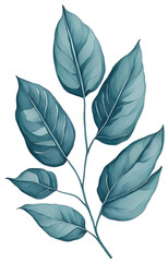 Fototapeta premium Watercolor green leave. Generative AI