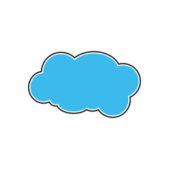 Obraz premium Cloud illustration logo icon vector flat design