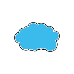 Cloud illustration logo icon vector flat design