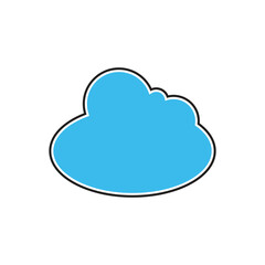 Cloud illustration logo icon vector flat design
