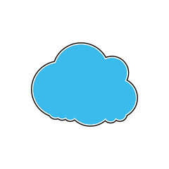 Cloud illustration logo icon vector flat design