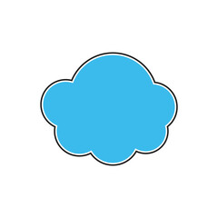 Fototapeta premium Cloud illustration logo icon vector flat design