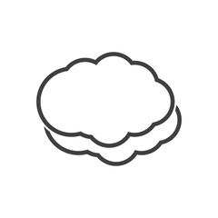 Cloud illustration logo icon vector flat design