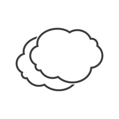 Cloud illustration logo icon vector flat design