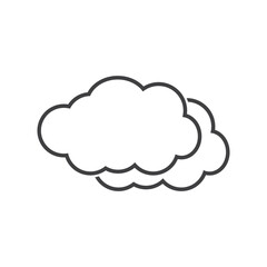 Cloud illustration logo icon vector flat design