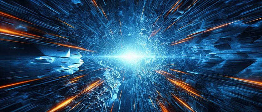 Hyper space speed multiverse abstract background Generative AI