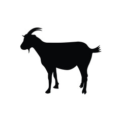 Goat silhouette illustration design, goat silhouette isolated, print and decoration