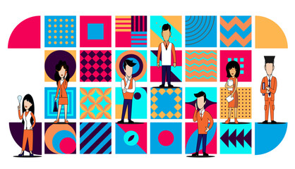  international business  website hero image. flat idea and concept think creativity modern  design vector.