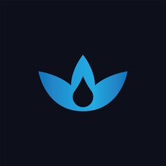 drop of water nature logo design illustration.