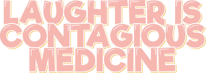 Contagious Medicine Lettering Vector Design