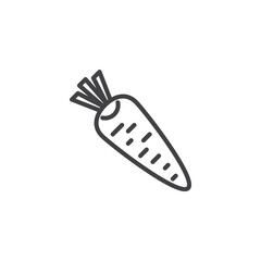Carrot vegetable line icon