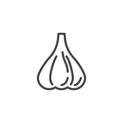 Garlic vegetable line icon