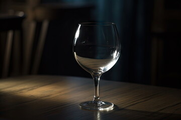 wine glass on the table