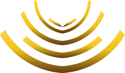 abstract gold floral design element