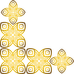 abstract gold floral design element