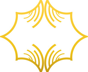 abstract gold floral design element