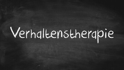 Obraz premium Schultafel mit der Aufschrift Verhaltenstherapie