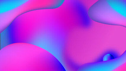 Modern colorful gradient liquid fluid abstract background with blob shapes