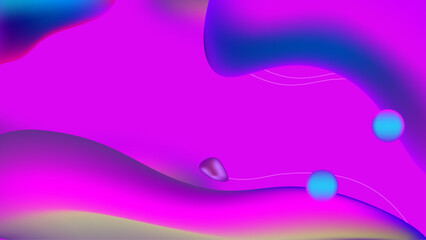 Modern colorful gradient liquid fluid abstract background with blob shapes