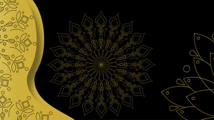 Luxury mandala background with golden arabesque pattern arabic islamic east style.